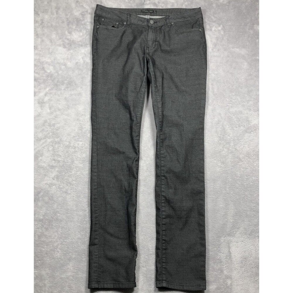 NWOT PRANA Women's Straight Leg Jeans - Dark Gray Size 12